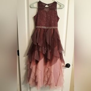 Rare Editions sparkly pink gown